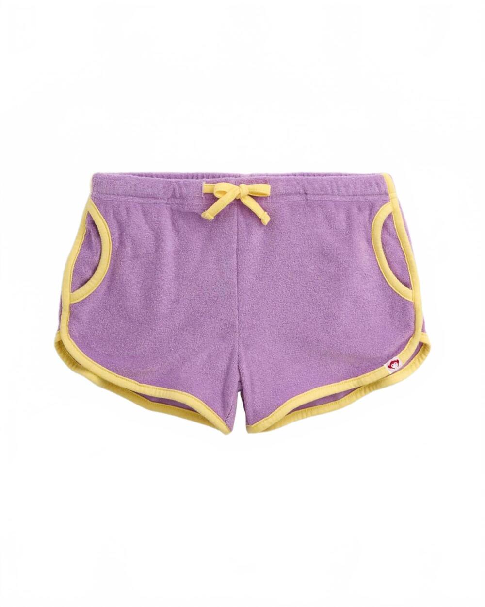 NEW APPAMAN girl's terry sierra shorts in lilac